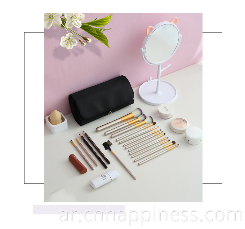 2022 rolling case pouch pouch pockets black cosmetic beauty bag custom قابلة للطي رخيصة السفر رجال لفة مجموعة فرشاة مكياج أدوات كيس